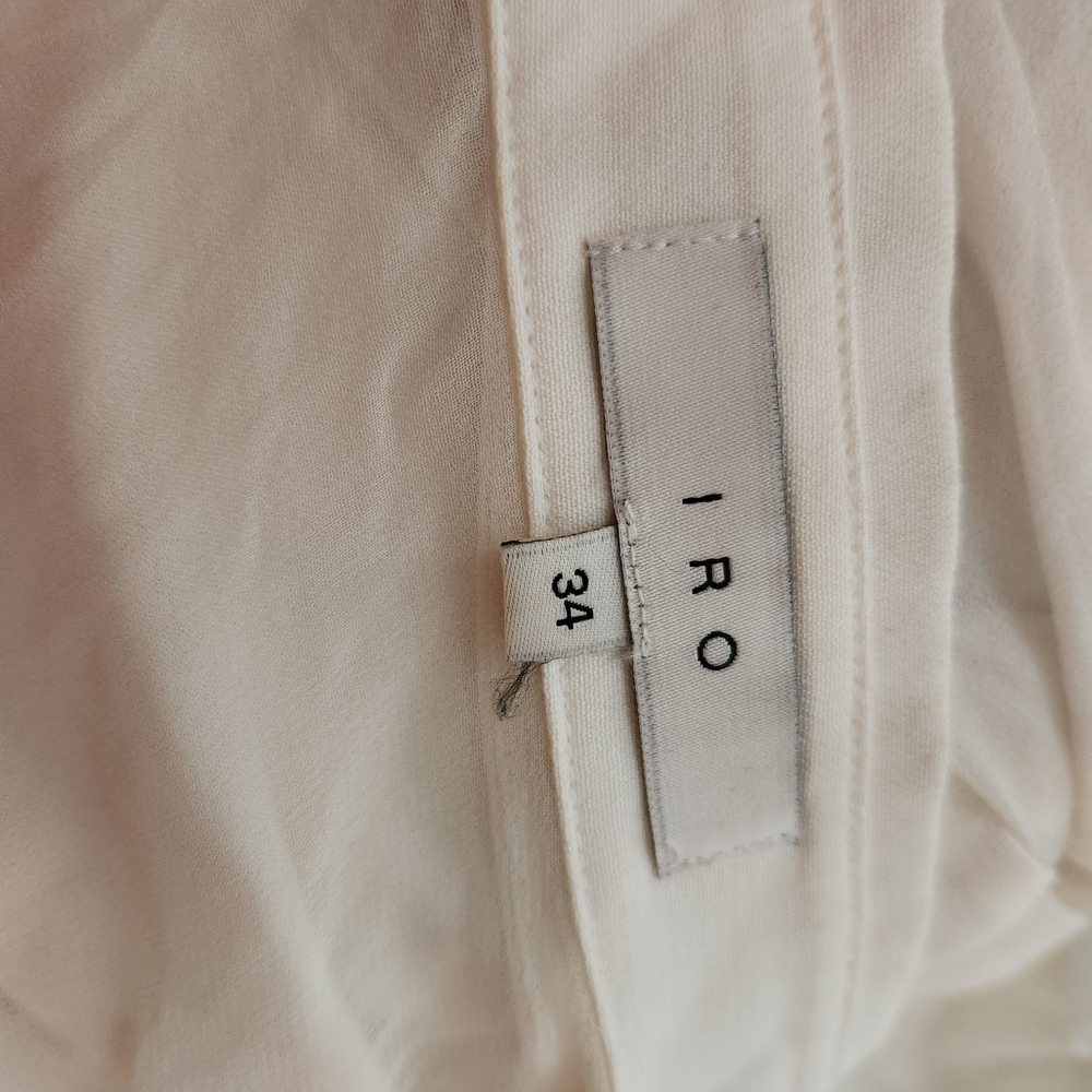 IRO Cream Button Down Shirt Colored mesh layer fashion trendy street wear White - Picture 5 of 9